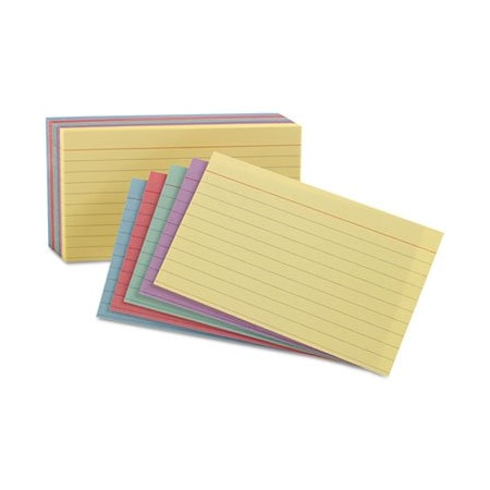Tops Business Forms Oxford, Ruled Index Cards, 4 X 6, Blue/violet/canary/green/cherry, 100PK 34610